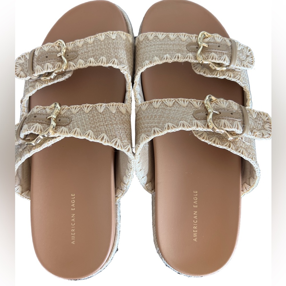 American Eagle Outfitters Raffia Espadrille Slide Sandal NWOT - Picture 3 of 8